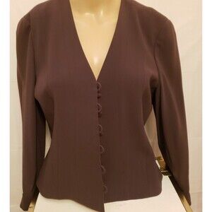 Women's Carlisle Lined Skirt Suit Set Formal Brown Wrinkle Resistant Sz 6/8 NWOT